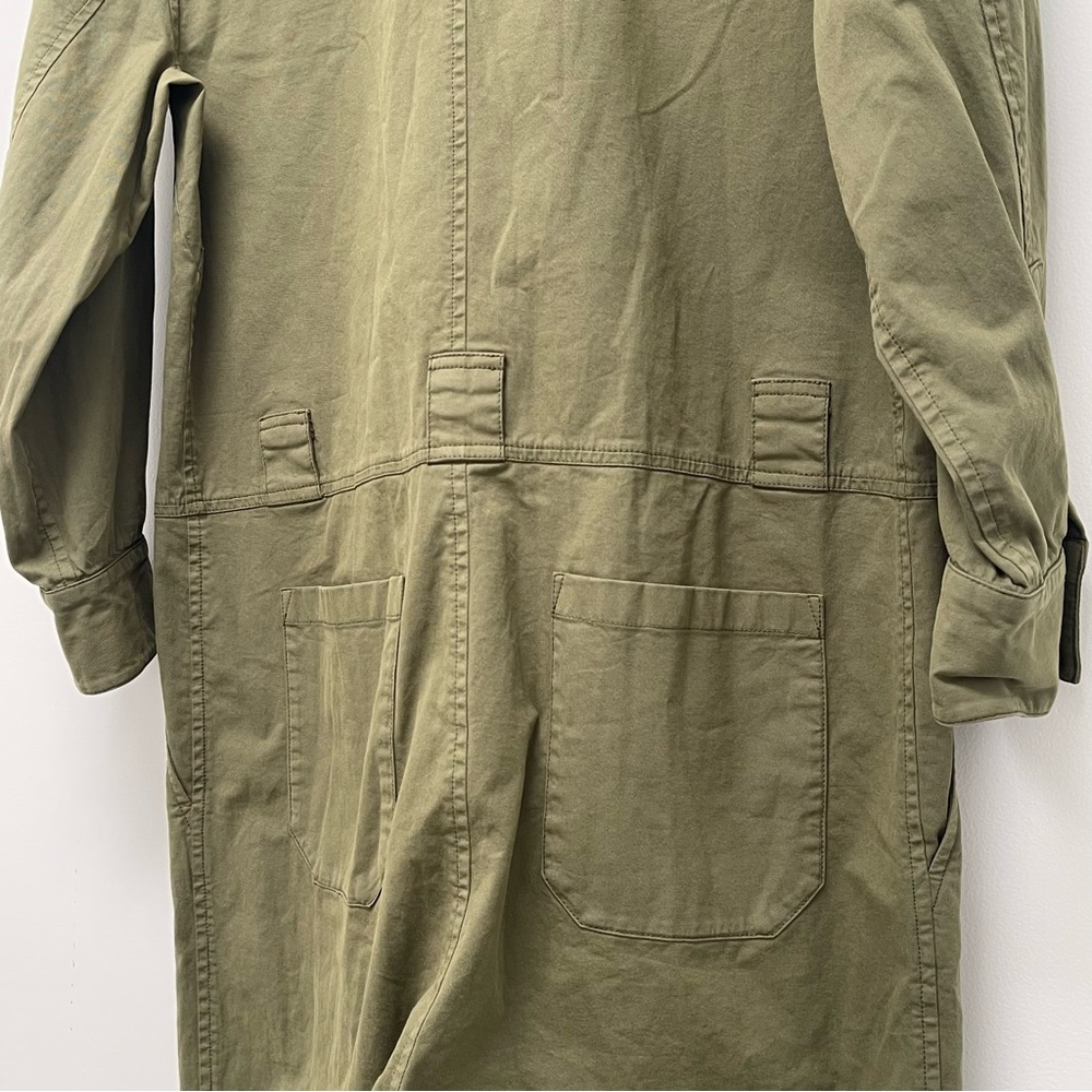 Thakoon Long Sleeve Button Front Olive Green Utility Jumpsuit - Picture 14 of 16